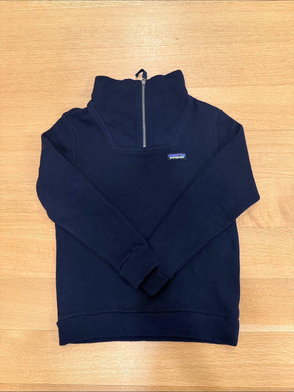 Patagonia Quarter Zip Sweater in Navy